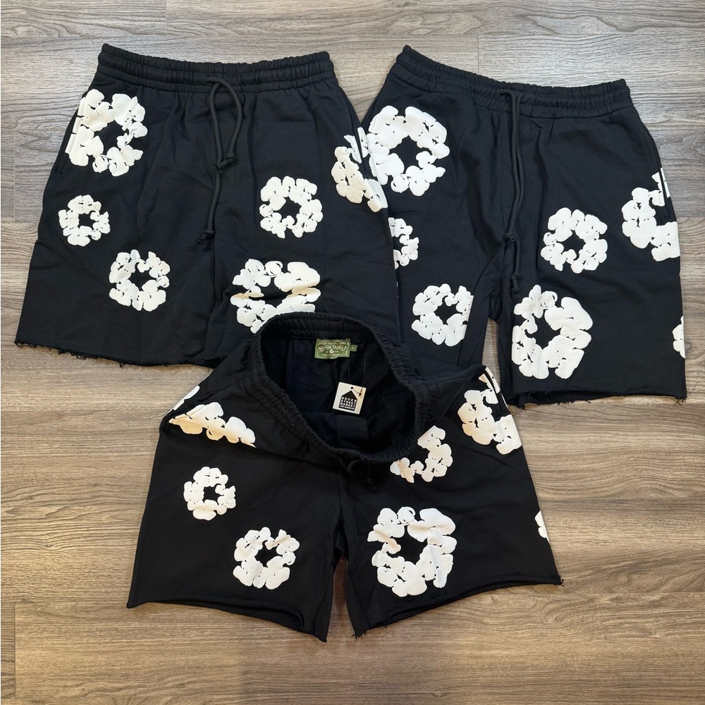 Black and White denim tears  Shorts